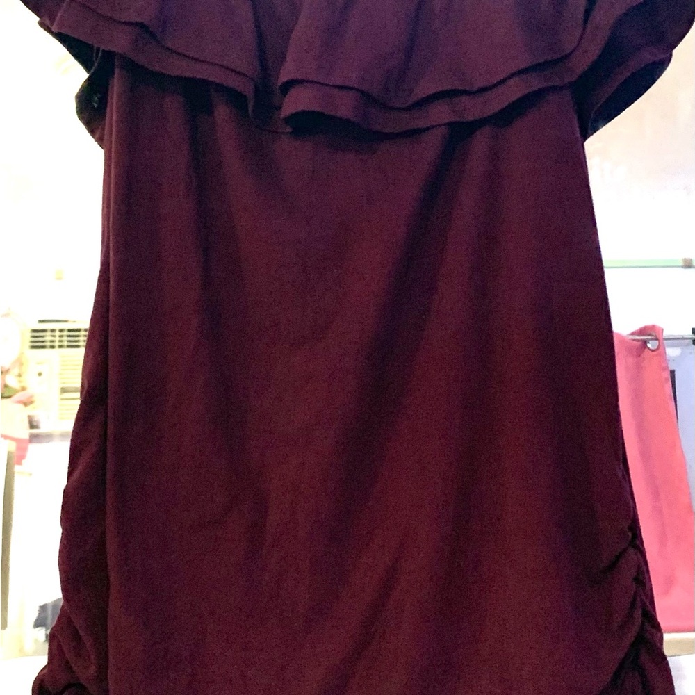 Haute fox blouse burdeo color 2xl
